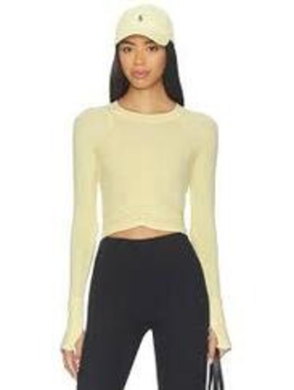 Tempo Ruched Long Sleeve in Yellow, Blue, White, Black